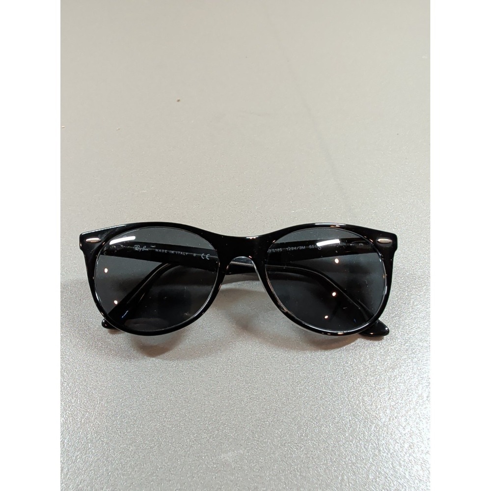 Ray-Ban Wayfarer II RB2185 1294/3M Black Sunglasses 55mm Made in Italy - Picture 2 of 12